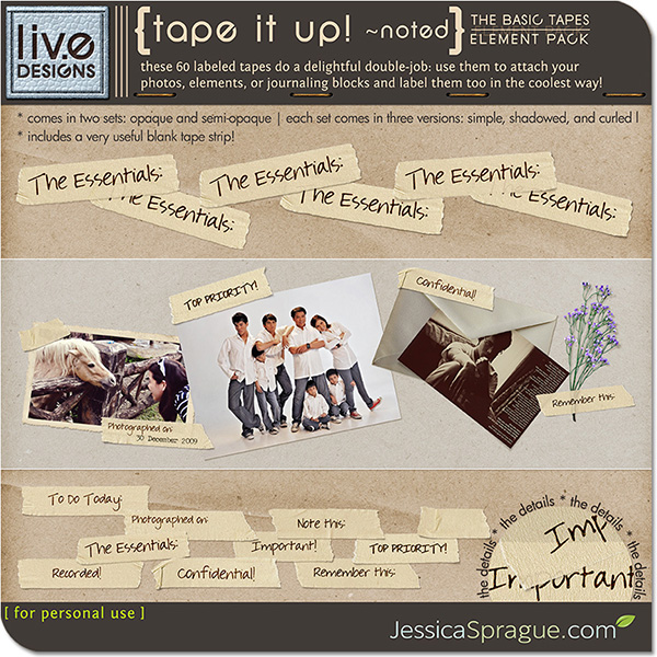 livedesigns digital scrapbooking element pack